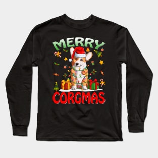 Merry Corgmas Ugly Corgi Christmas Nerdy Xmas Pajamas T-Shirt Long Sleeve T-Shirt